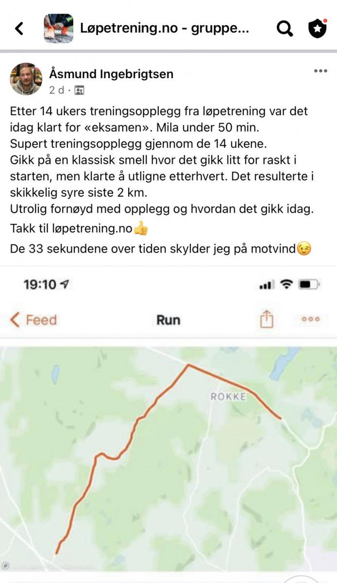 Referanser Løpetrening -  Åsmund Ingebrigtsen 10.mai 2021